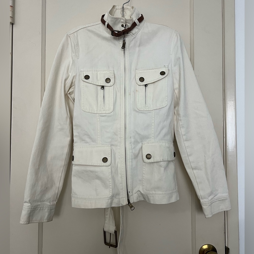 Ralph Lauren white jean jacket, good condition, size m